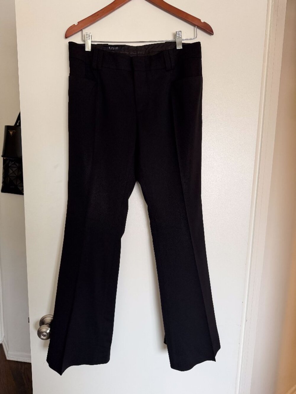 Gucci Tom Ford Vintage Y2K Black Bootcut Flare Trousers Size 44